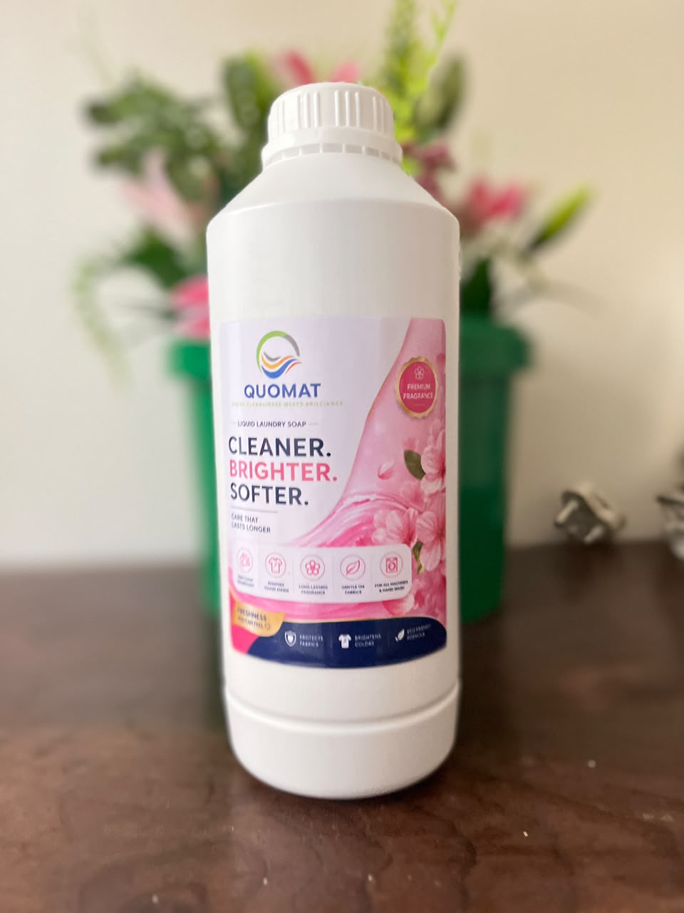QUOMAT Liquid Laundry Soap 2L – Cleaner. Brighter. Softer.